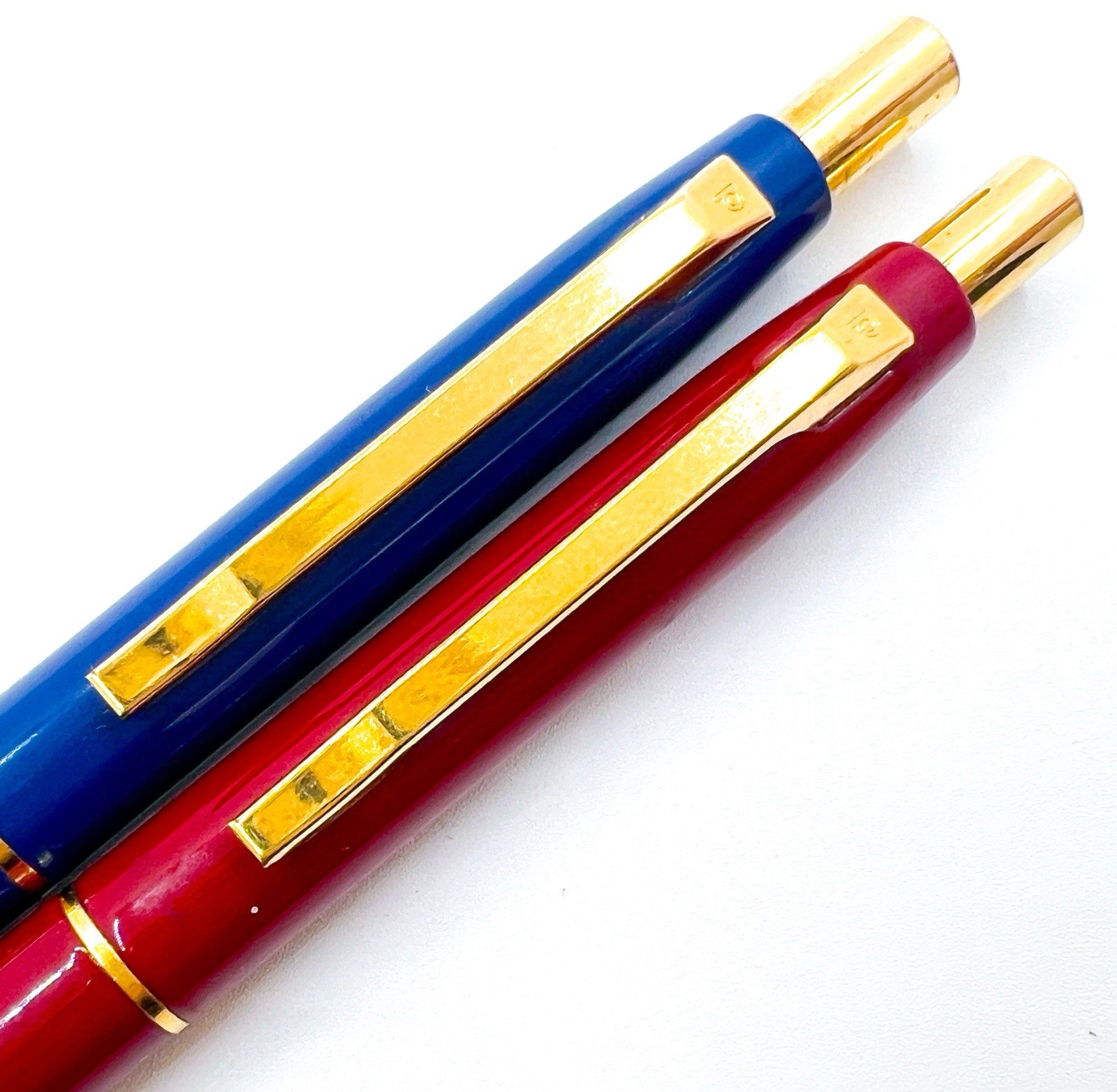 NOS Platinum Mechanical Pencil 0.5mm 2pcs Set Blue & Red Functional