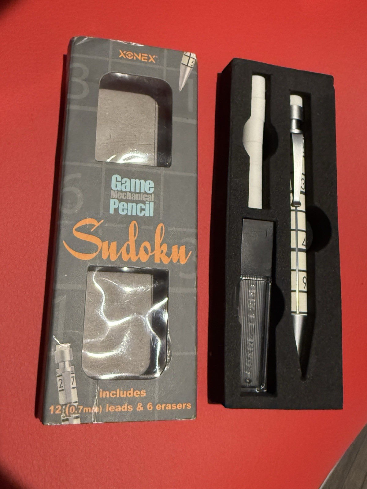 vintage Xonex Retro 51 twist action “Sudoku Pencil” set pencil/box/erasers/leads