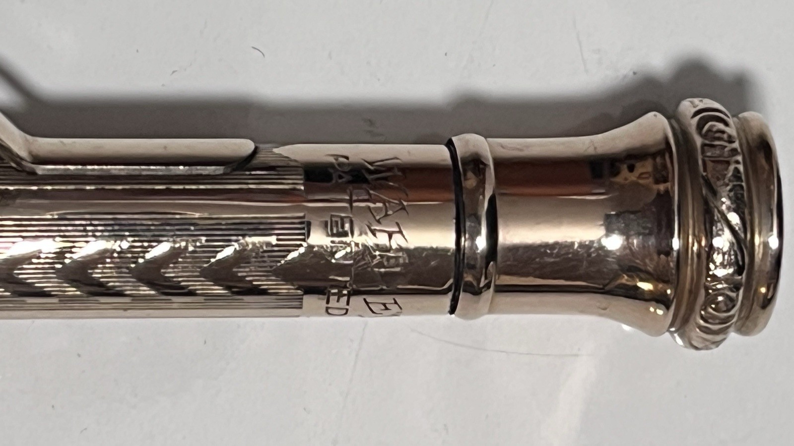 Vintage Wahl Eversharp Sharples Gold Filled Mechanical Pencil Chevron Pattern
