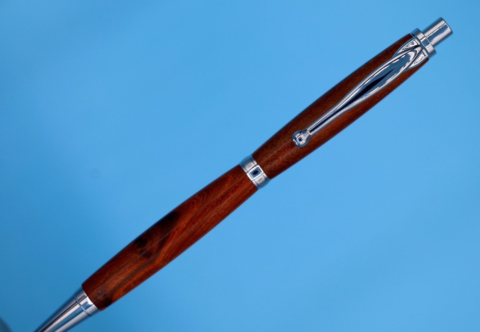Luxury Rosewood Mechanical Pencil Chrome Finish 0.7mm + Extra Lead/Erasers Gift
