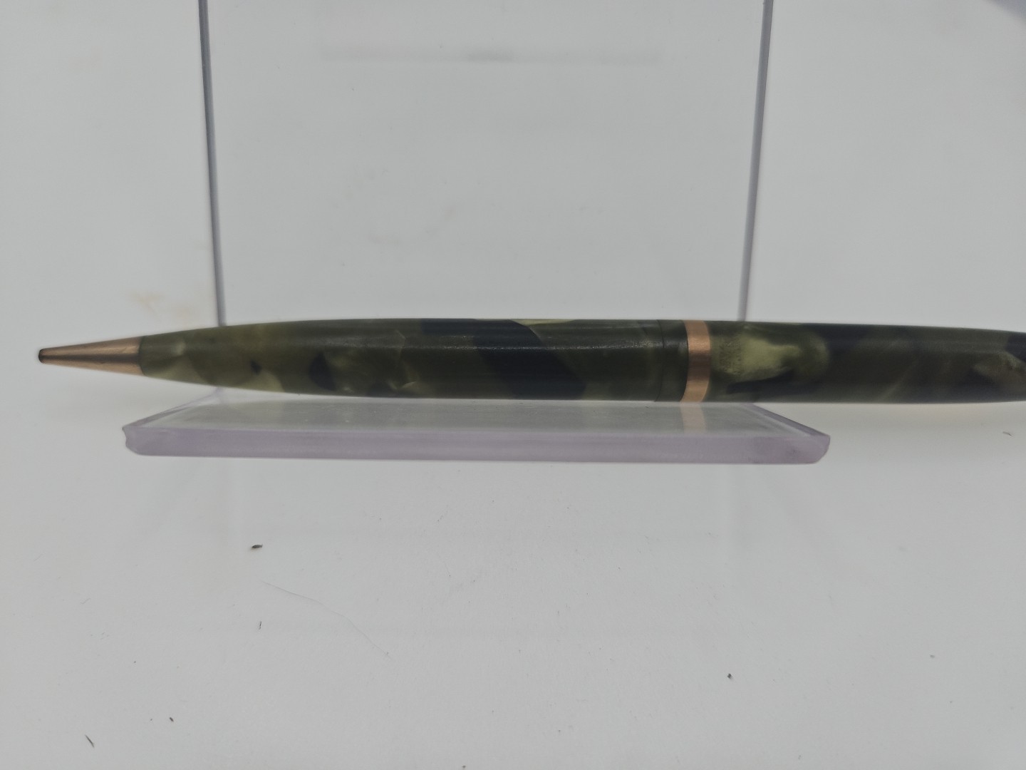 VINTAGE SHEAFFER GREEN Black MARBLE Retractable PENCIL
