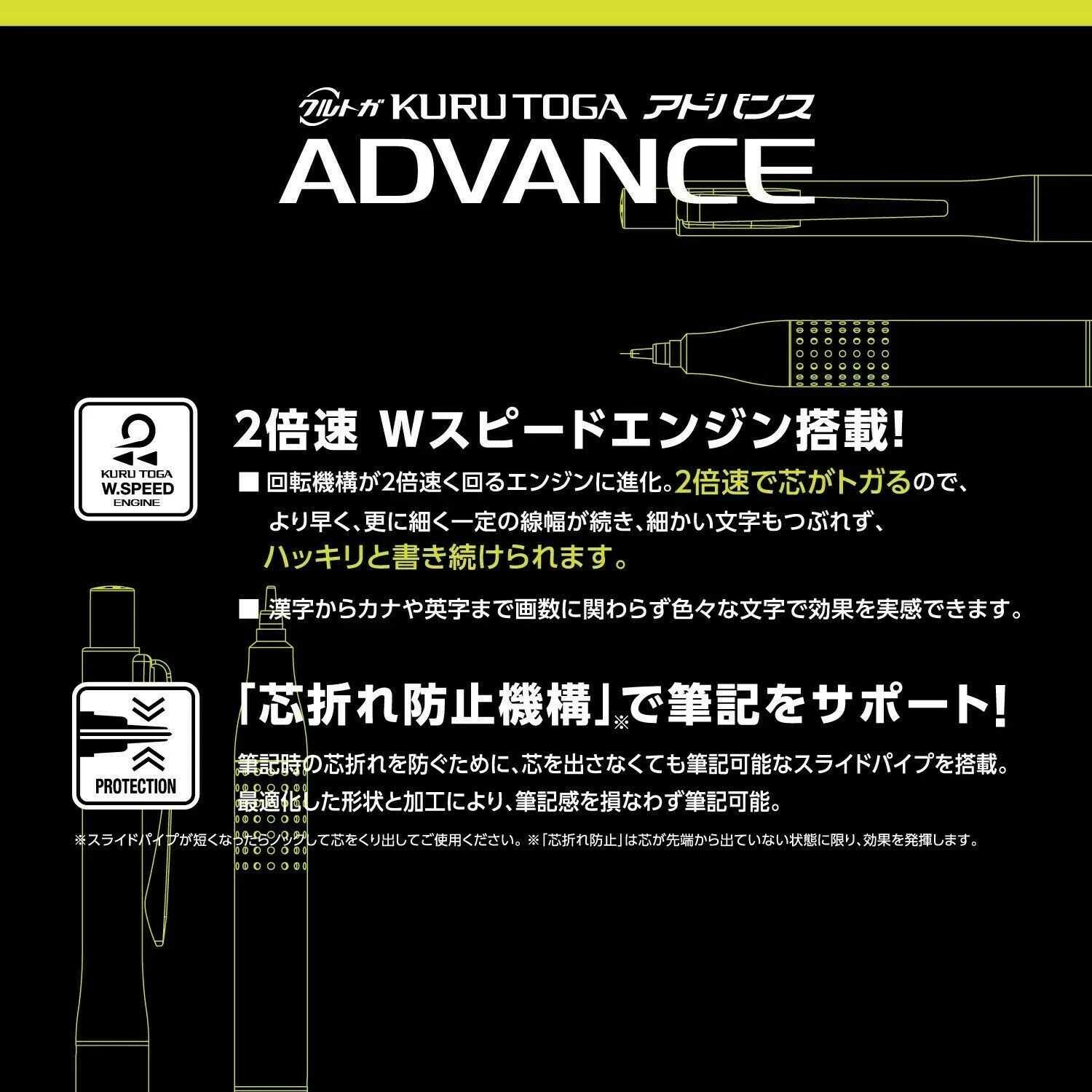Uni KURUTOGA ADVANCE 0.5mm in Gun Metallic “Maintain the Sharper Edge” Japan