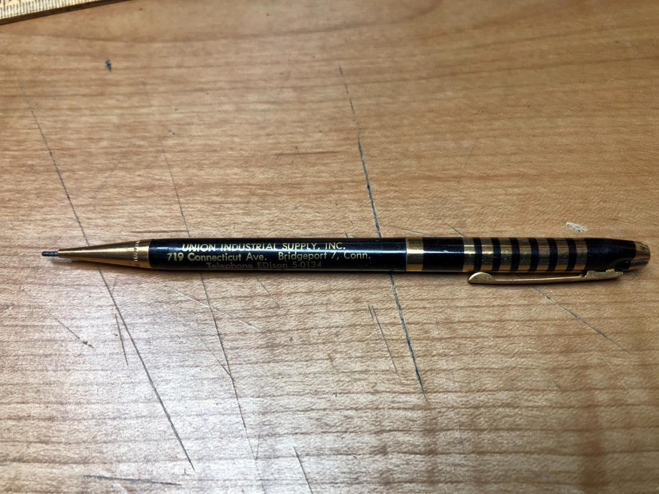 VINTAGE UNION INDUSTRIAL SUPPLY INC MECHANICAL PENCIL, BRIDGEPORT, CONN