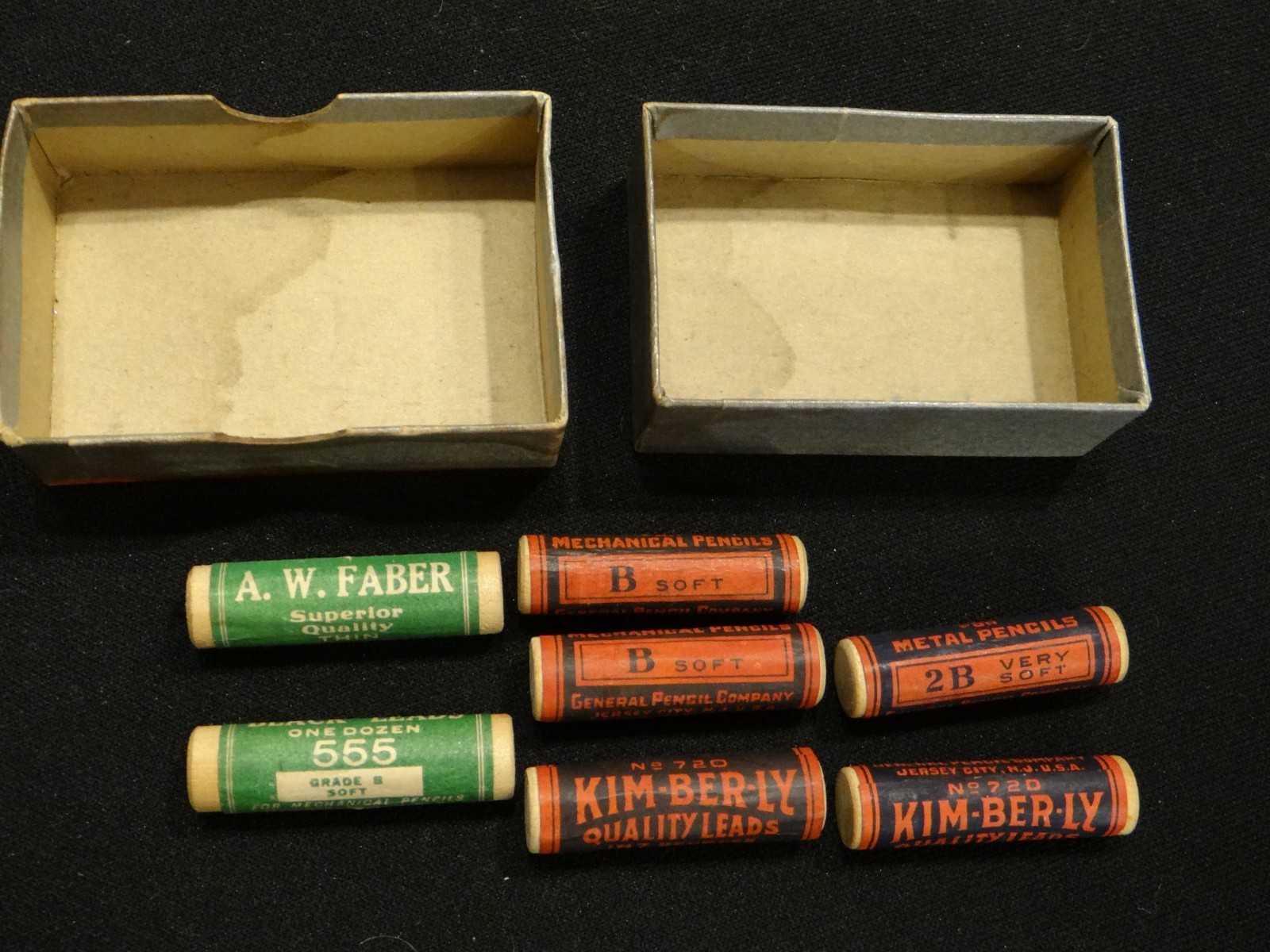 Early 1900’s AW Faber + Kimberly Pencil Leads Grade B Soft 2B Very Soft NOS RARE