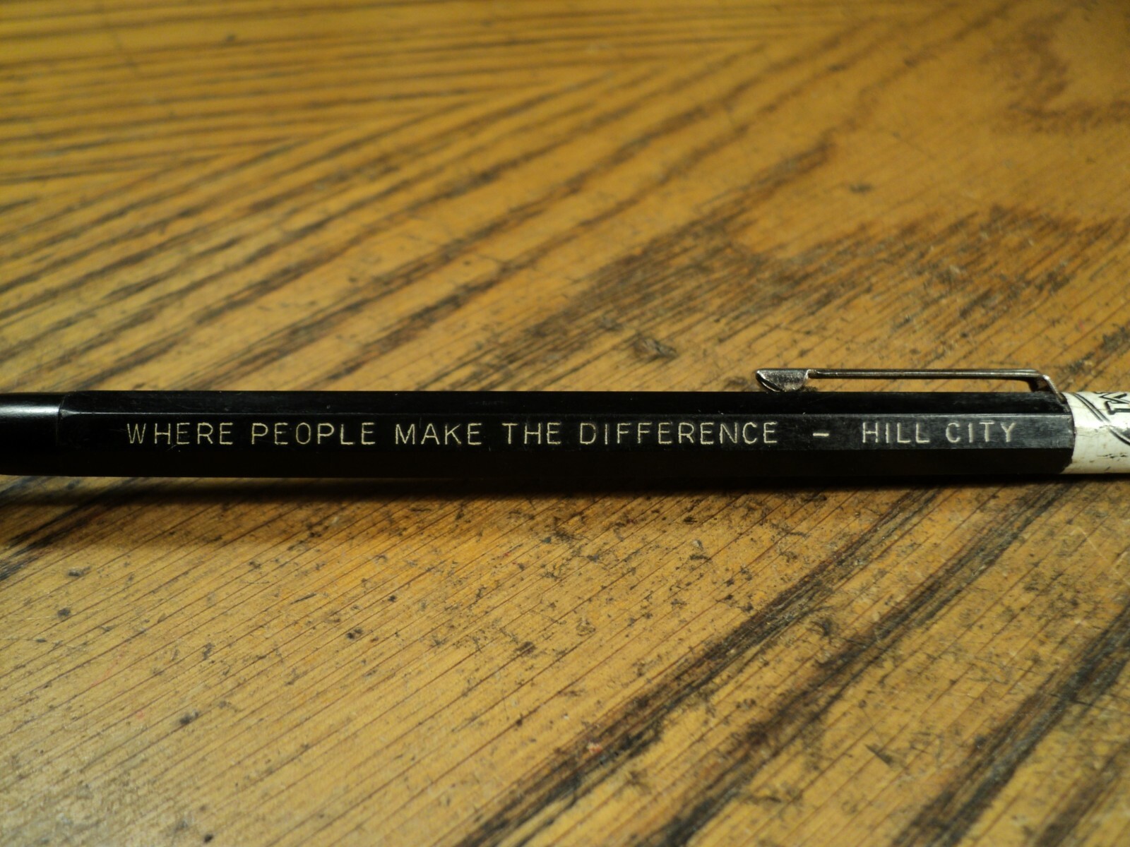 Vintage Autopoint Mechanical Pencil F & M People Make The Difference Hill City