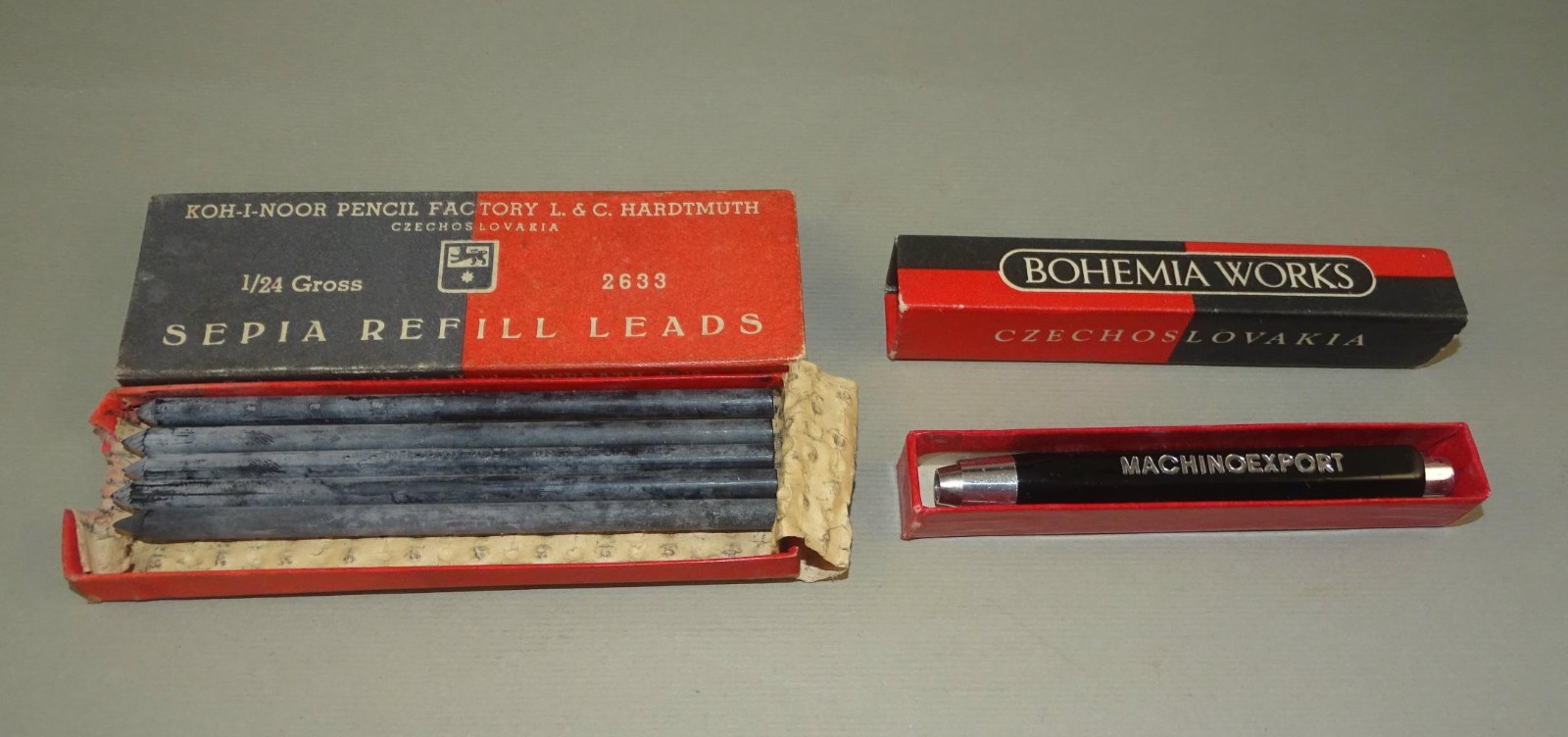 Vintage BOHEMIA WORKS 5344 B Fat Mini 5,6mm Mechanical Pencil + Some Leads
