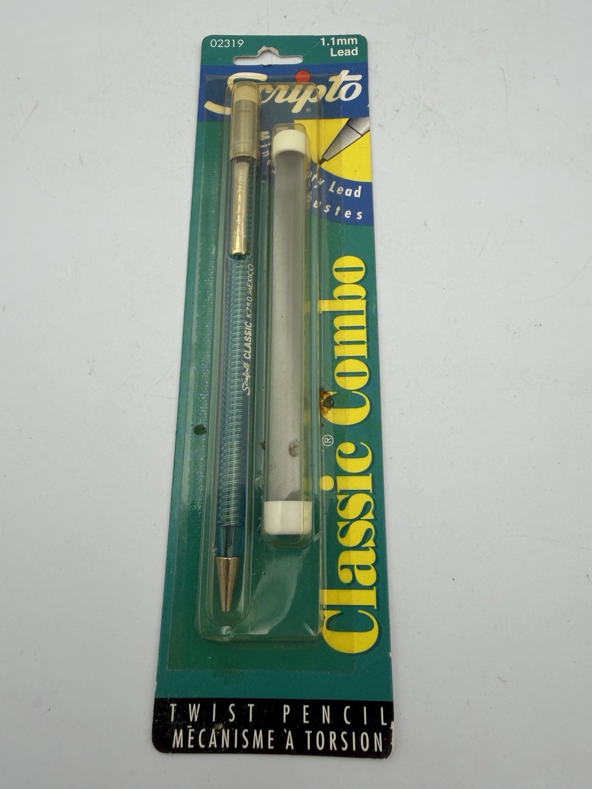 NEW SCRIPTO Classic Combo Vintage 1997 Mechanical Twist Pencil Long Lead Blue