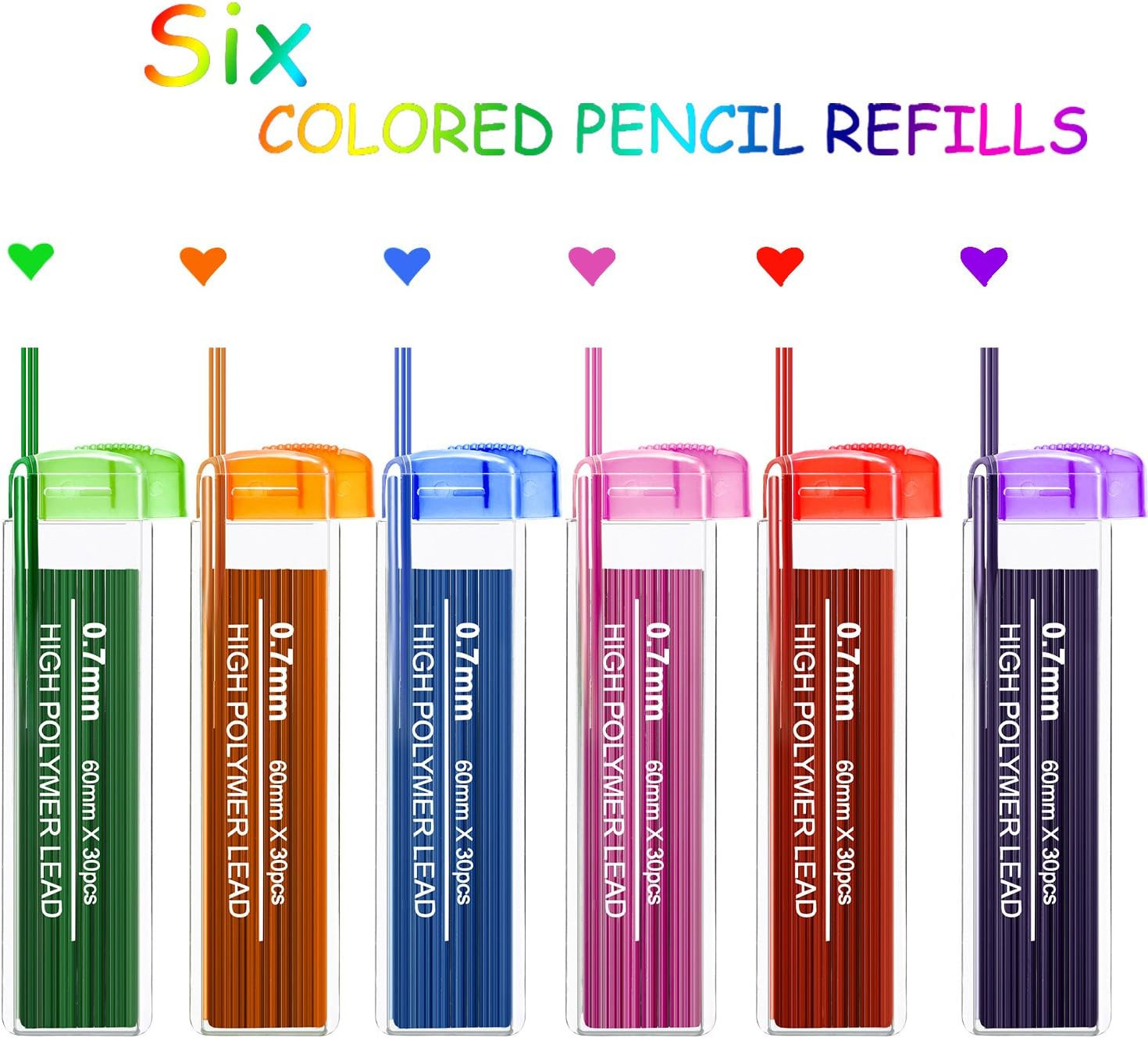 Color Pencil Lead Refills 0.7 mm Mechanical Lead Pencil Refills for Home Offices