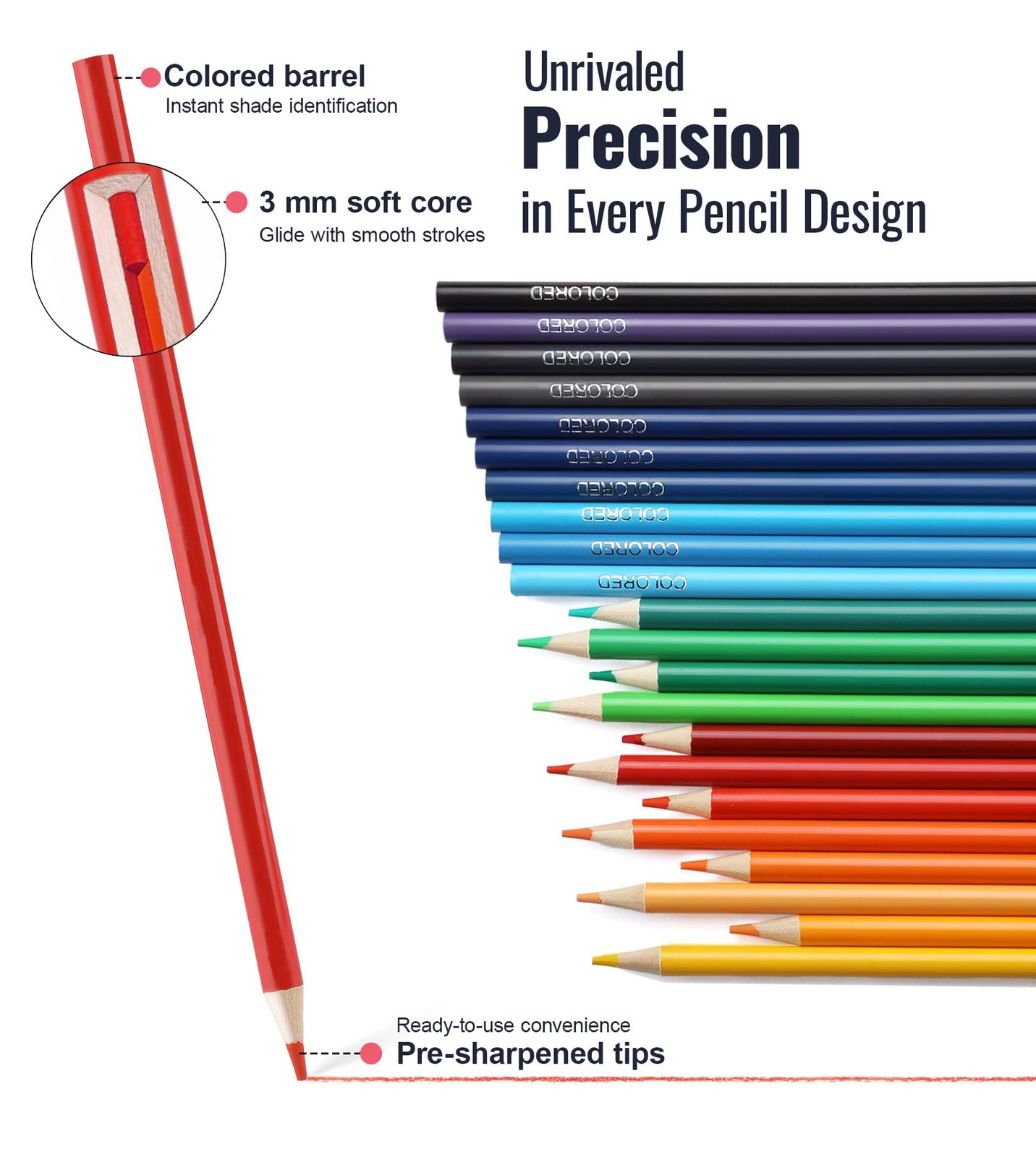 TMOL 72 Pack Colored Pencils for Adult Coloring 1 Count (Pack of 72), 72 pack