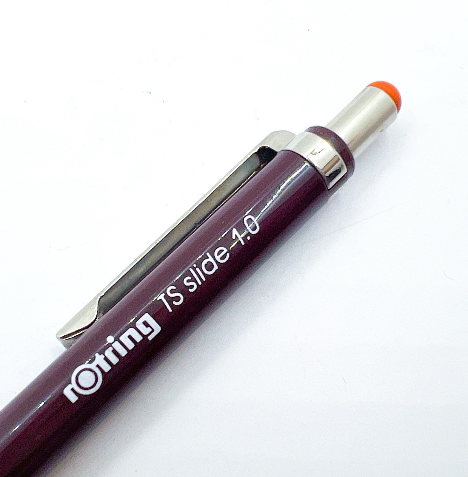 NOS Rotring Tikky TS Slide mechanical pencil 0.9mm 1.0 Burgundy Half Slide Tip