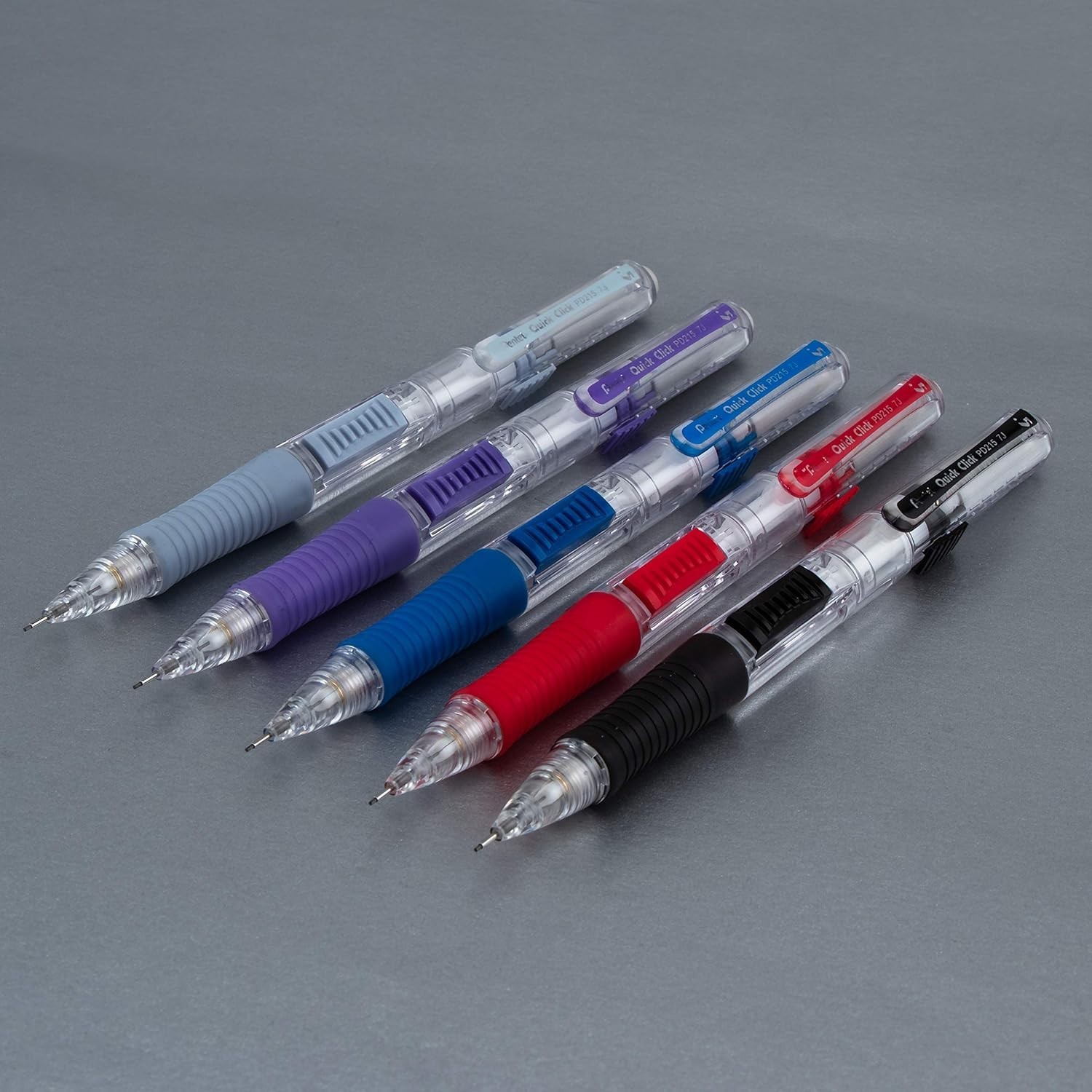 Quick Click 0.5mm Mechanical Pencil Set of 12 – Comfortable Gray Writing