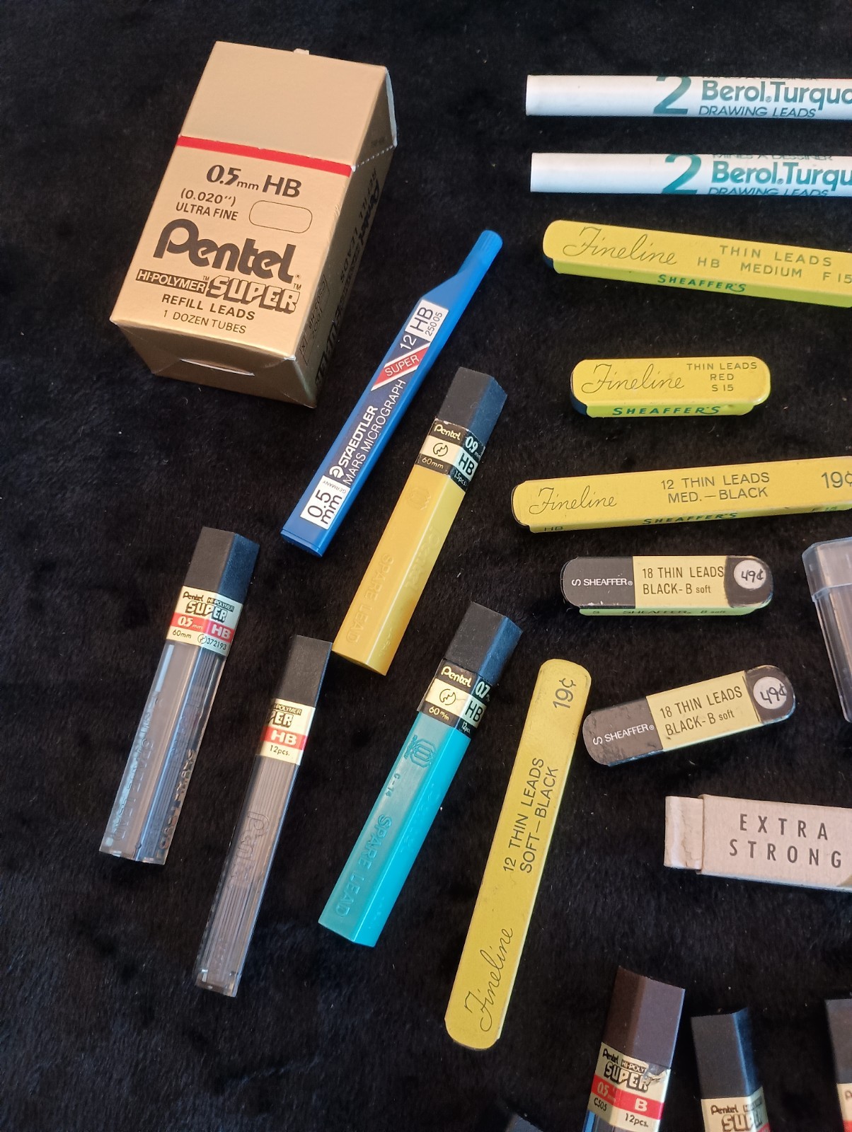 Vintage Mechanical Pencil Lead Lot .5mm .7mm – Sheaffer’s, Scripto, Pentel Berol