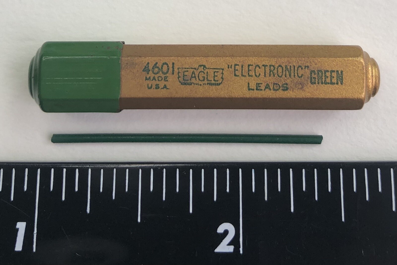 Vintage EAGLE ELECTRONIC Mechanical Pencil Leads GREEN 1.18mm NOS 12pk USA