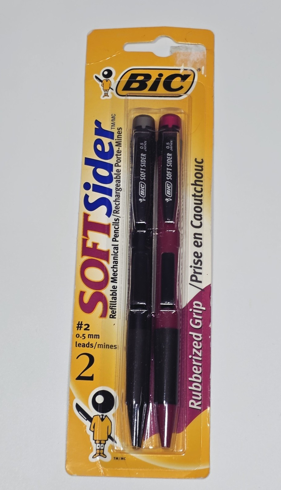 NEW NOS Sealed Bic Soft Sider Mechanical Pencils #2 0.5mm Pack Of 2 1997 Japan