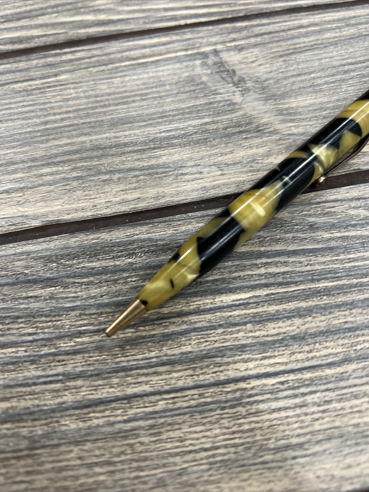 Vintage Sheaffer’s Lifetime Mechanical Pencil Gold Filled Black Gold Marble