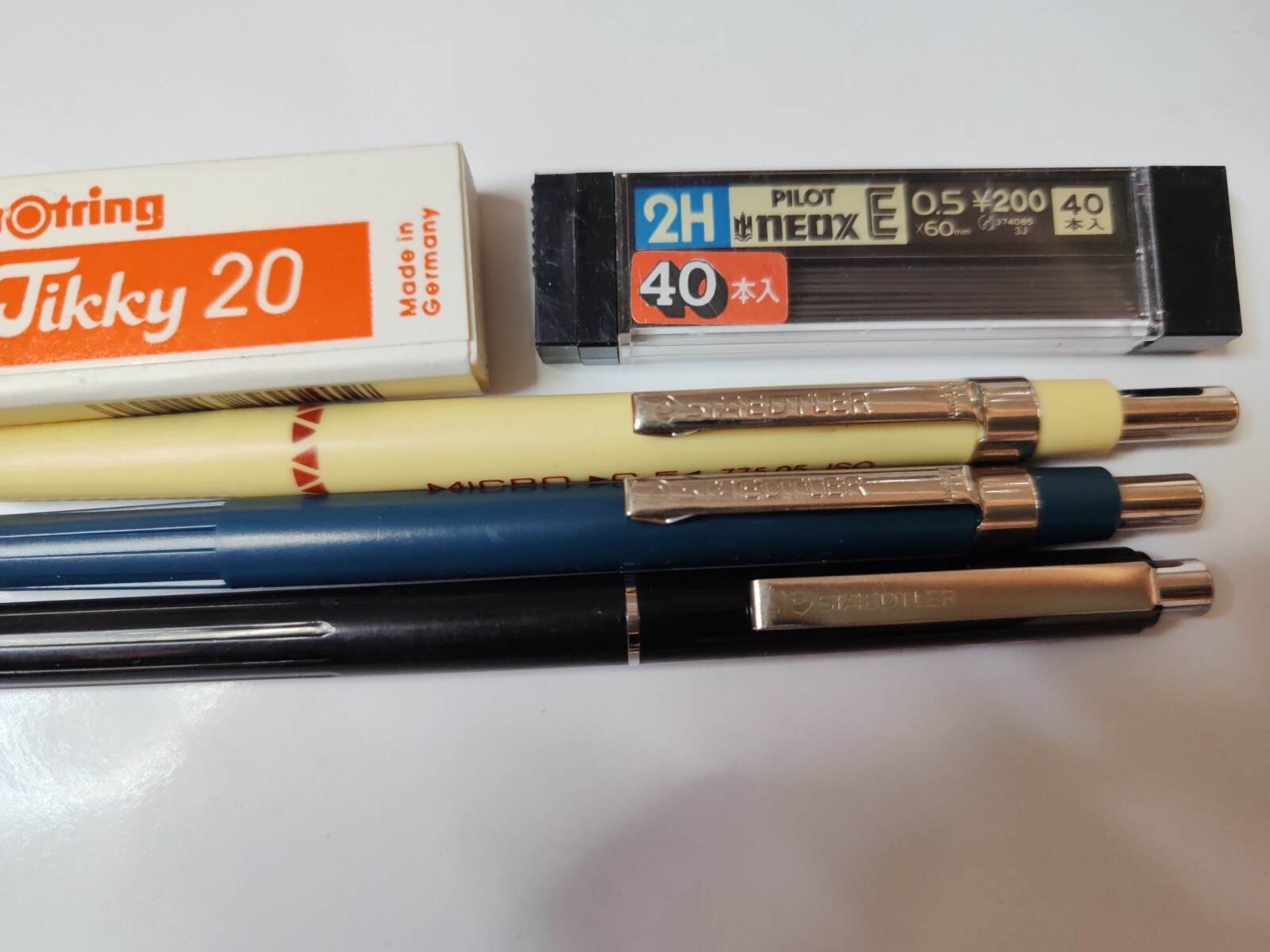 Vtg New 3Pcs Rotring Eraser Staedtler Micro Retro Microfix Mechanical Pencil 0.5