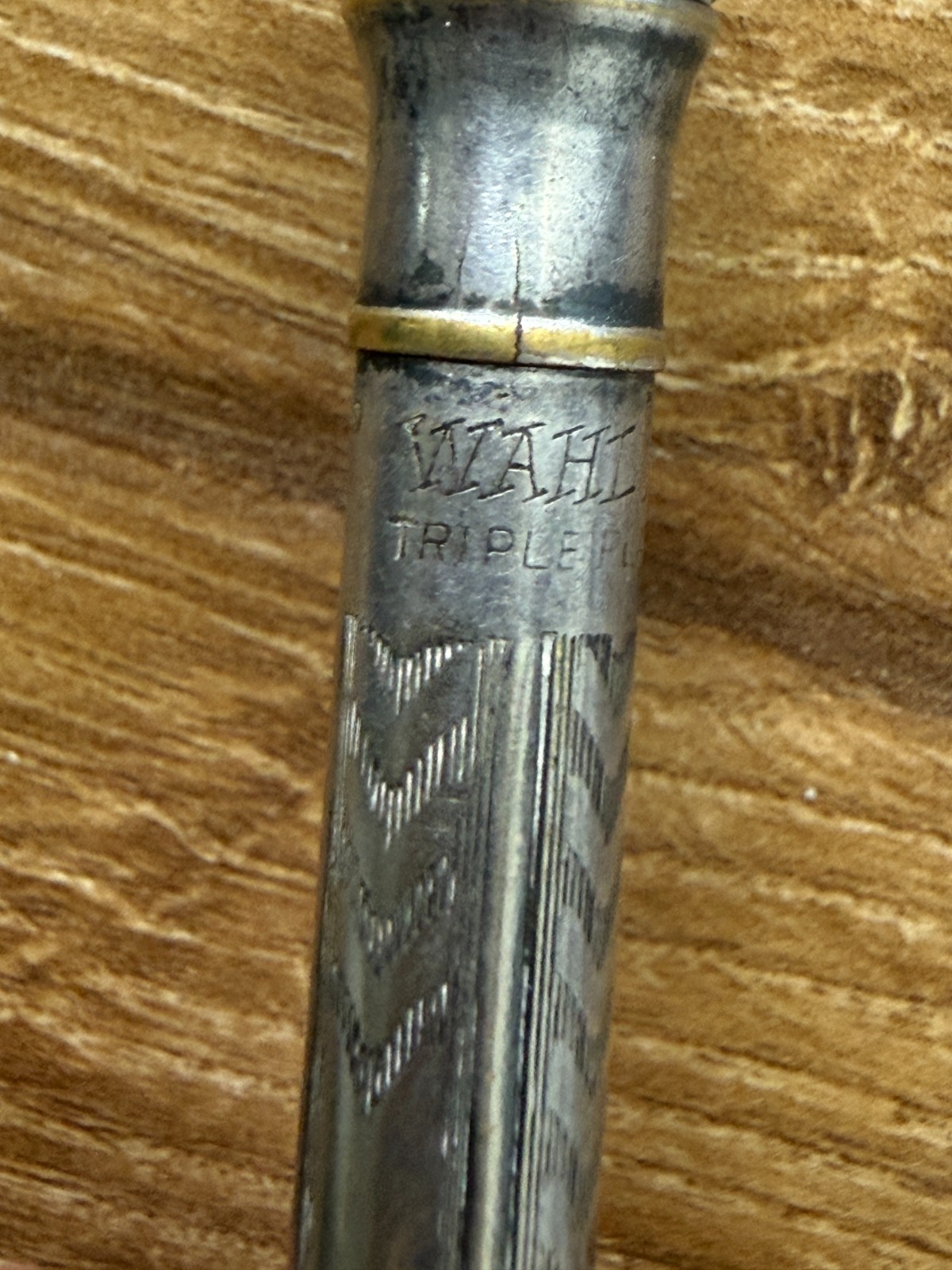 Wahl Eversharp 4” Triple Plated Mechanical Pencil Good Condition Has Wear Works