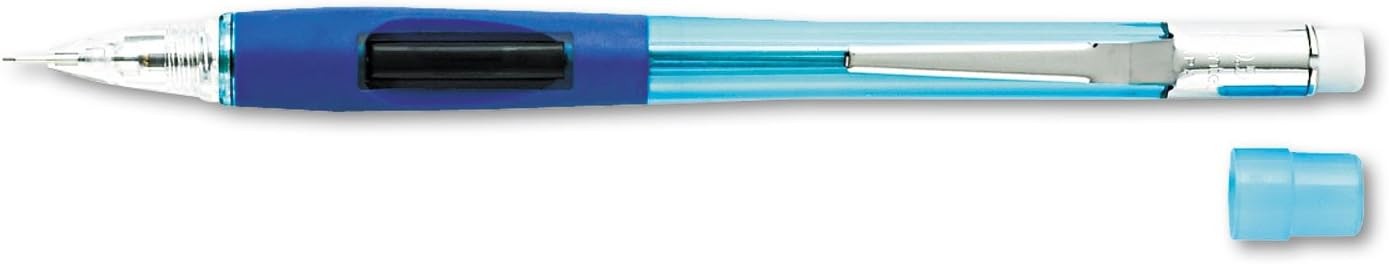 Pentel PD345TC Quicker Clicker Mechanical Pencil, 0.5 mm,Transparent Blue Barrel