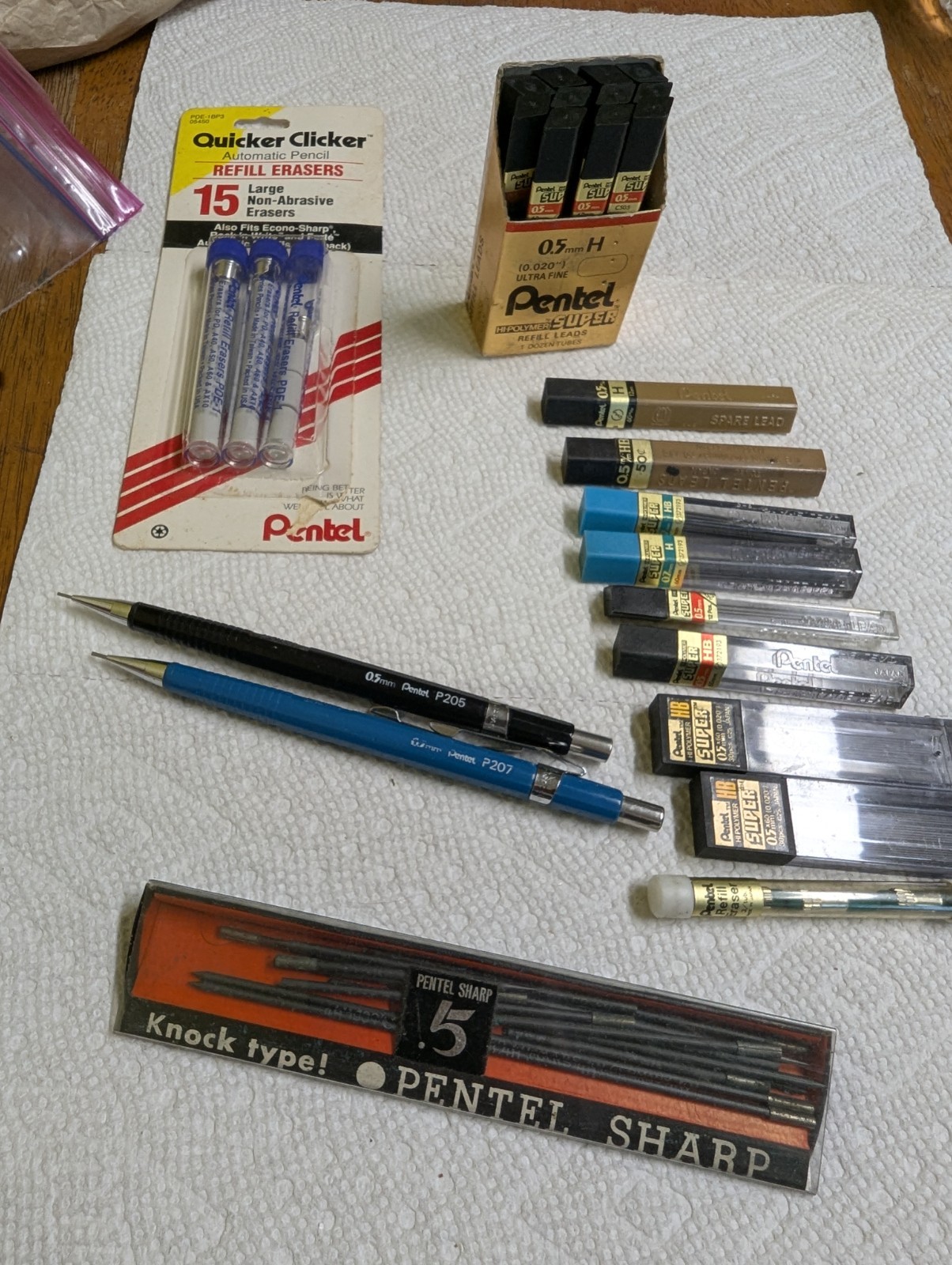 PENTEL Mechanical Pencil & Leads HUGE VARIETY LOT Vintage New & Old