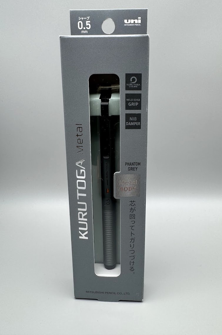 UNI KURU TOGA METAL 0.5mm Mechanical Pencils 3 Color Set Black Blue Gray M5-KH