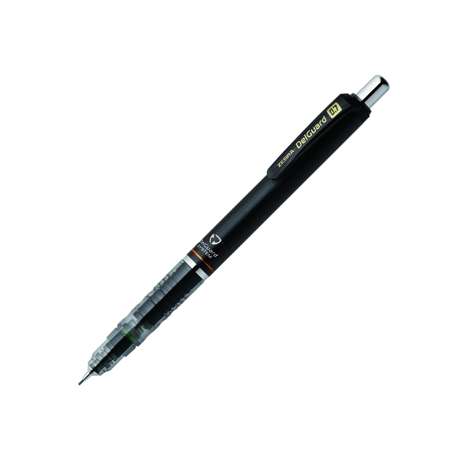Zebra Mechanical Pencil, Del Guard, 1 Count (Pack of 1), Shaft Color: Black