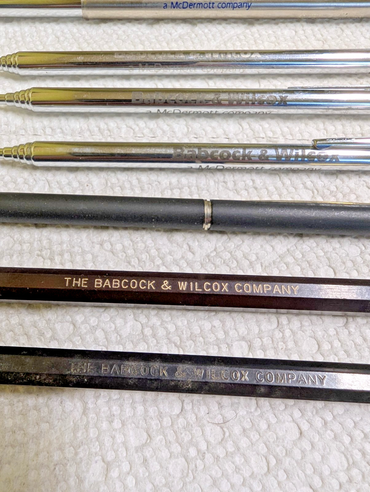Babcock & Wilcox B&W Mechanical Pencil Pen Pointers Pen Light Variety Lot Vtg
