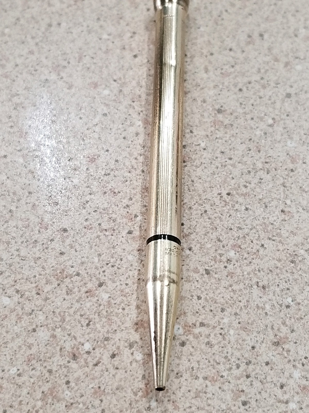 Vintage Cross Pendant Necklace Mechanical Pencil 1/30 10K R.G.P Gold Made In USA
