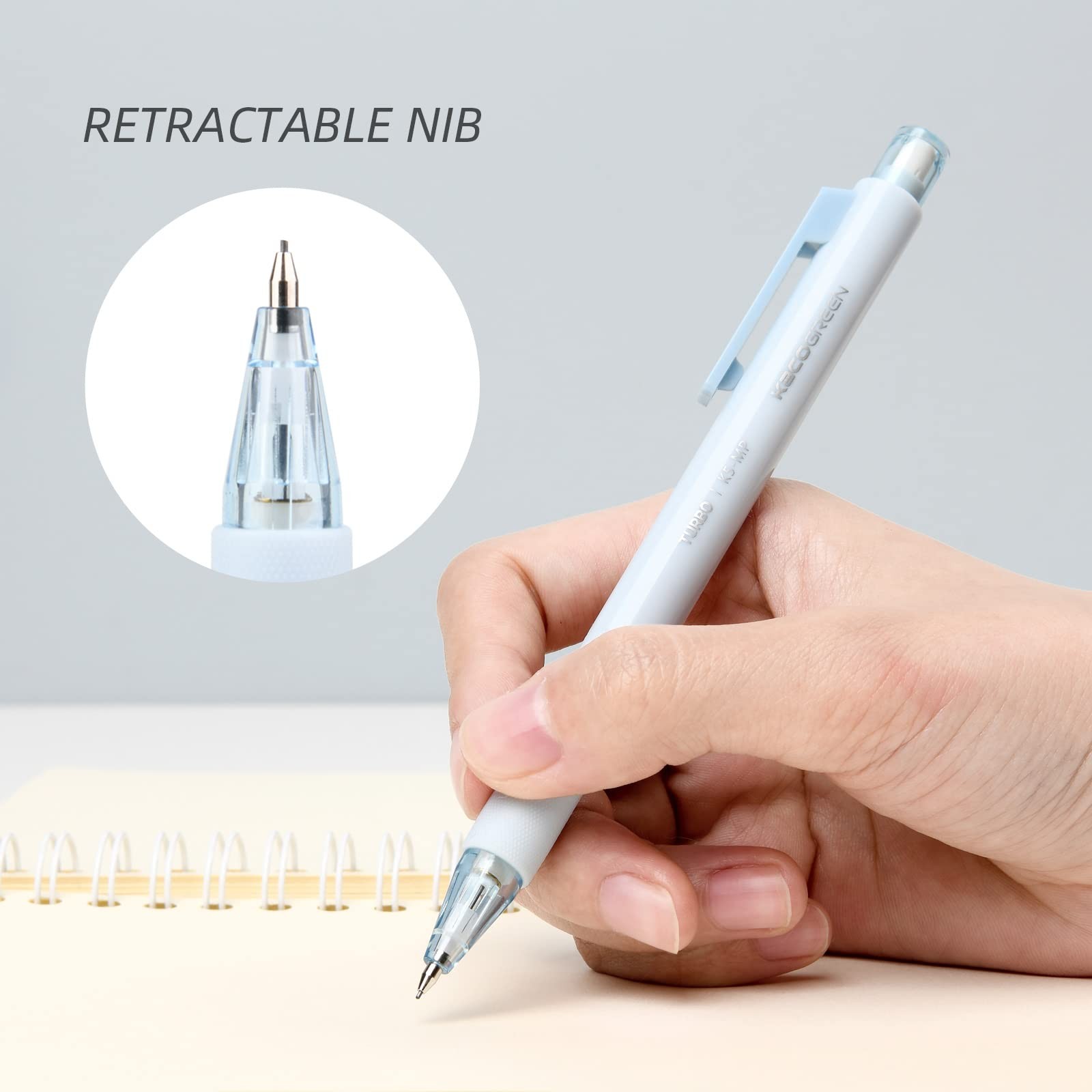 0.5mm Cute Pastel Mechanical Pencils Set With 5 Tube HB Lead Refills 5 PCS