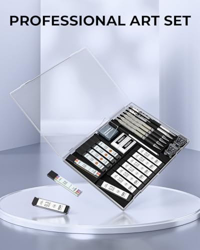 27PCS Mechanical Pencil Set with Case, 0.3-0.9mm Pencils & 552 Lead Refills, Art