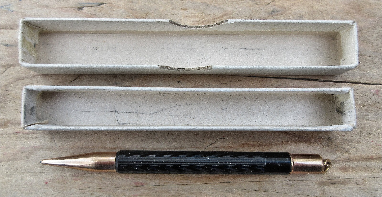 Vintage Conklin Etched Ebonite Ring-top Mechanical Pencil