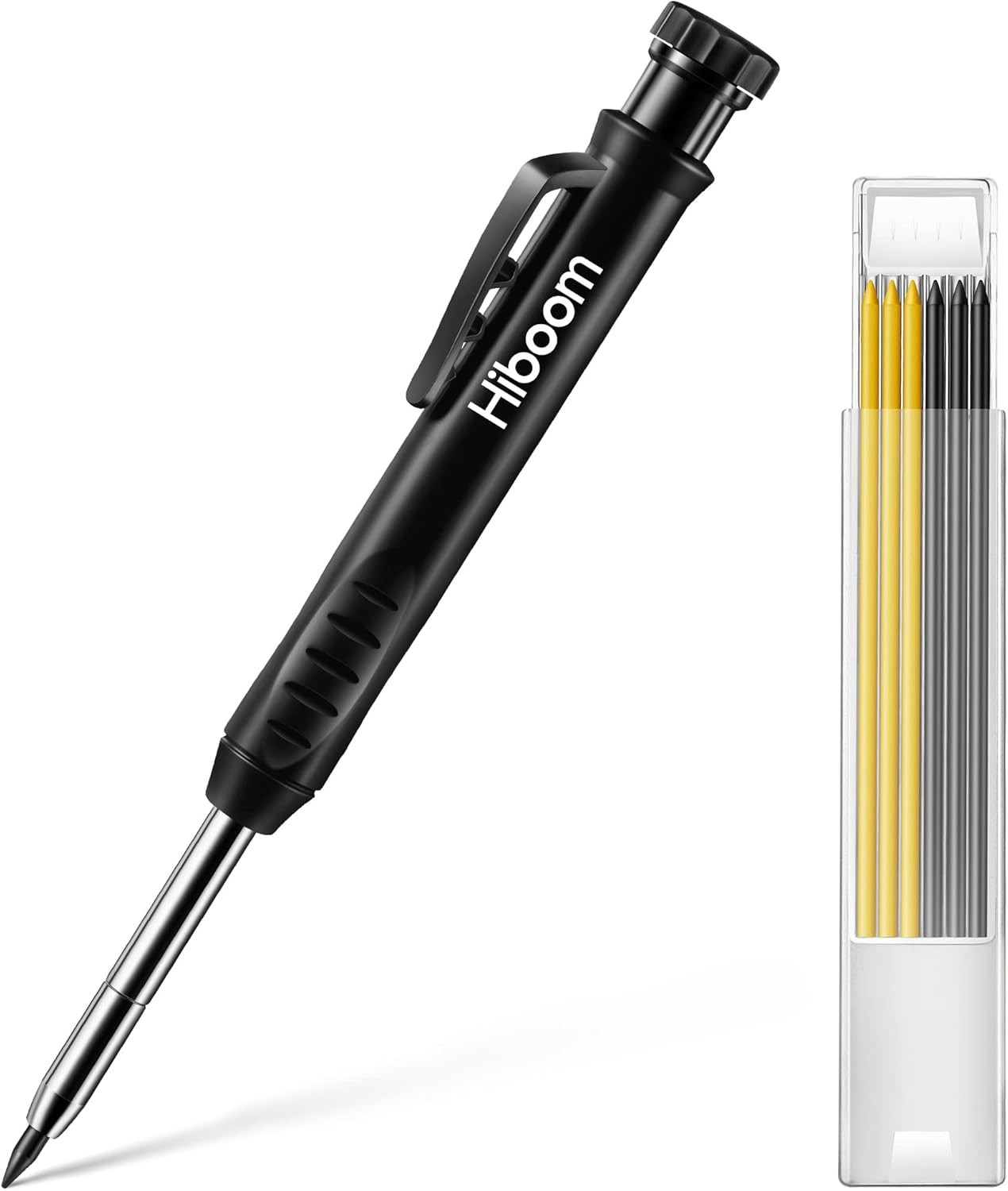 Hiboom Solid Carpenter Pencil Set for Construction 1 Count (Pack of 1), Black