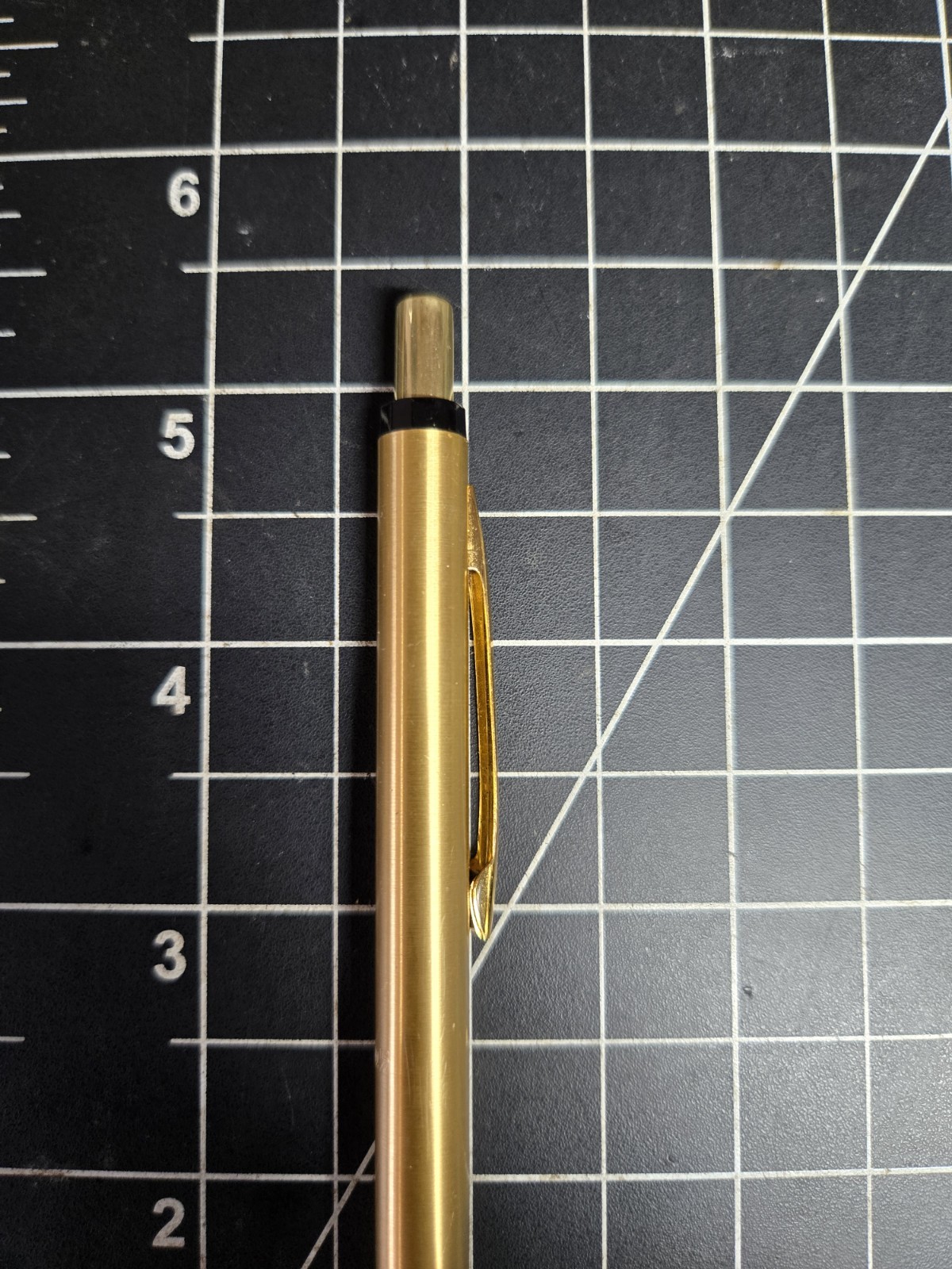 vtg pentel gold tone mechanical lead pencil .5 5