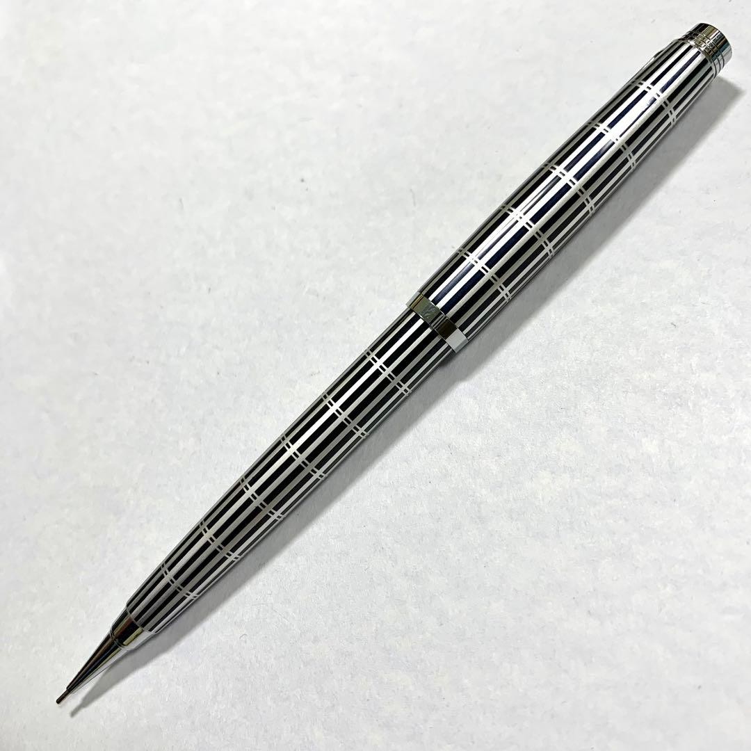 Discontinued NEWMAN Cap Knock Type Lattice Print Mechanical Pencil 0.5