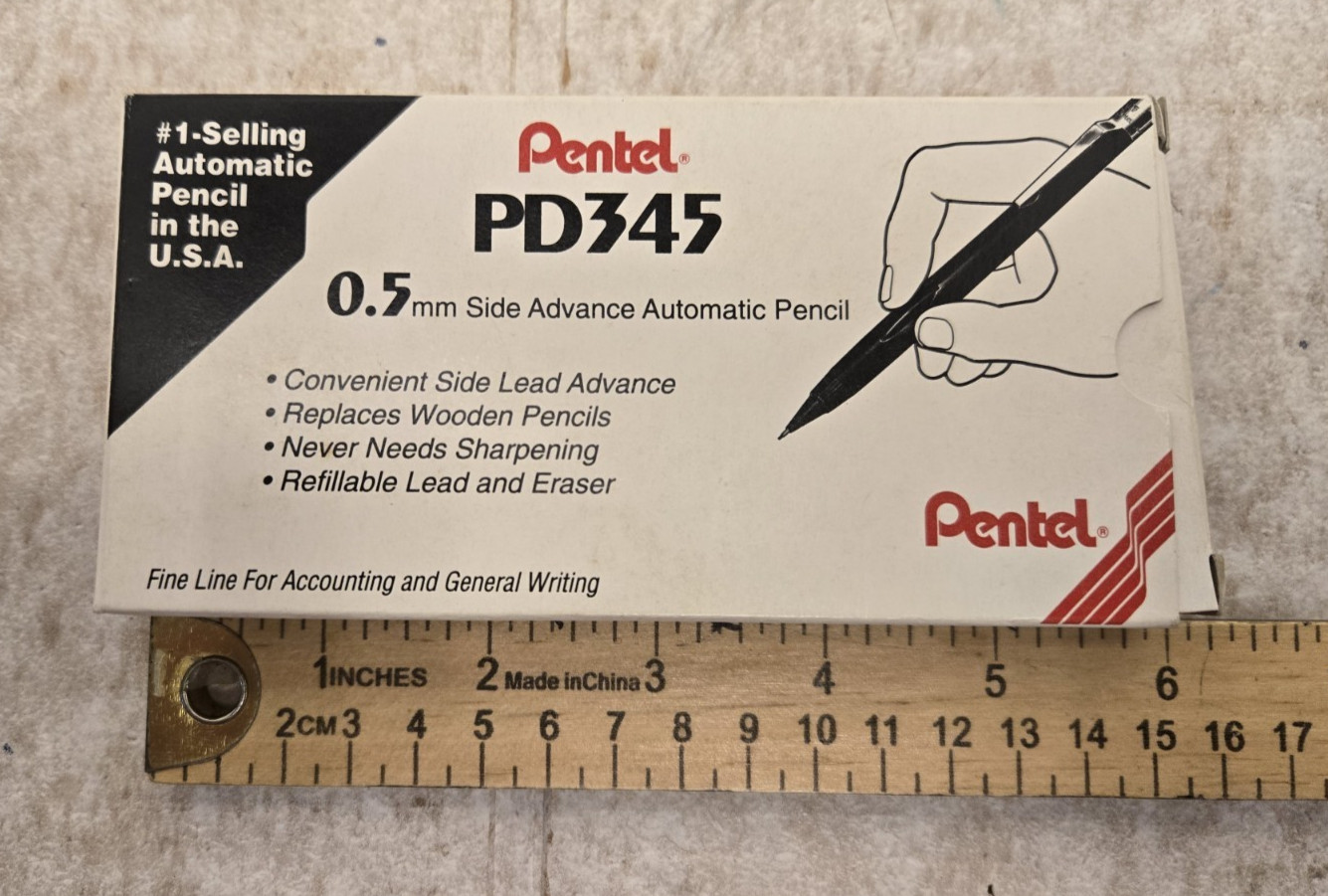 Vintage Pentel PD345 Quicker Clicker 0.5mm Mechanical Pencil Box of 11