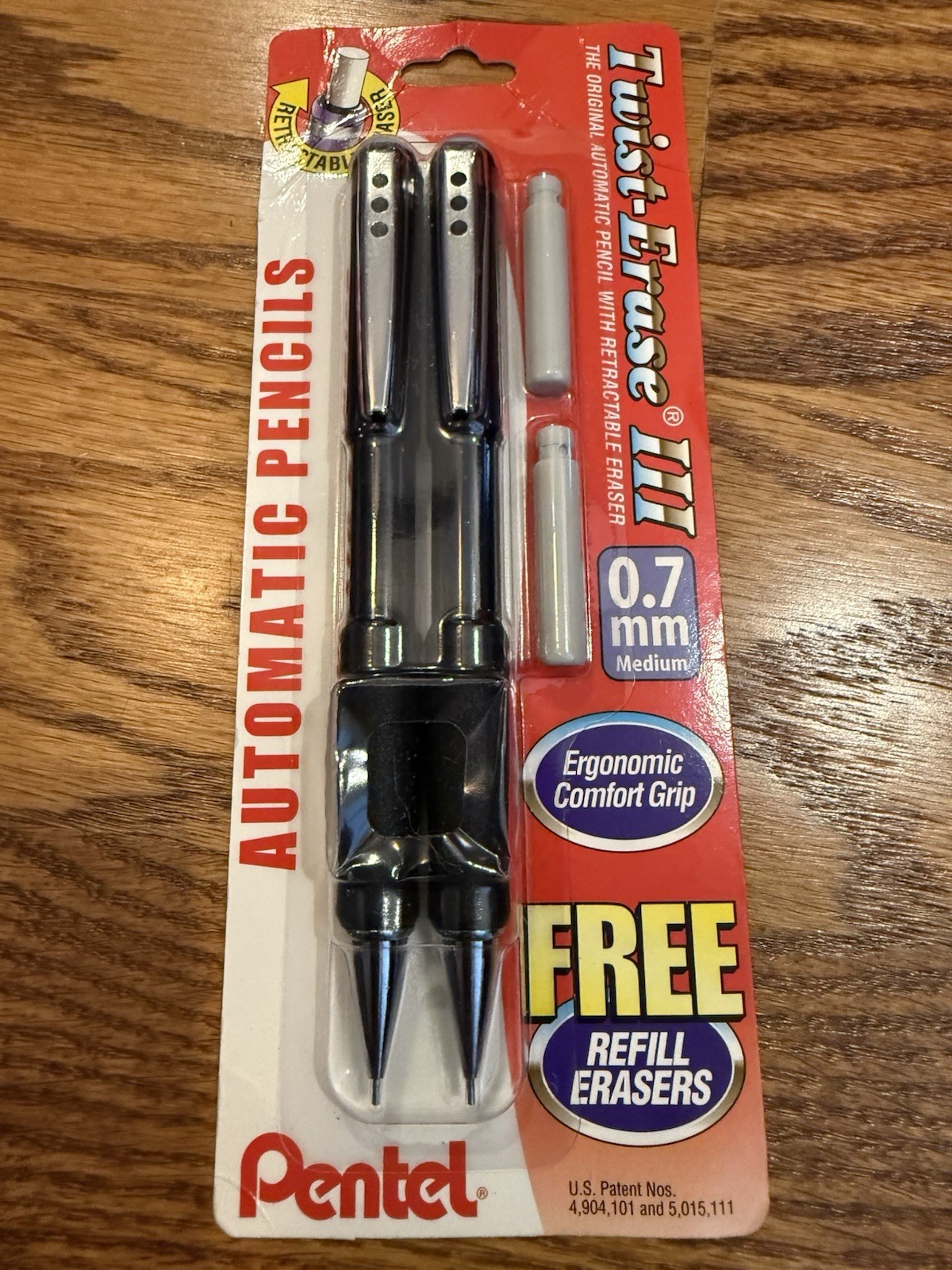 2 in pk PENTEL Twist-Erase III Mechanical Pencils 0.7mm FINE POINT 0 .7mm