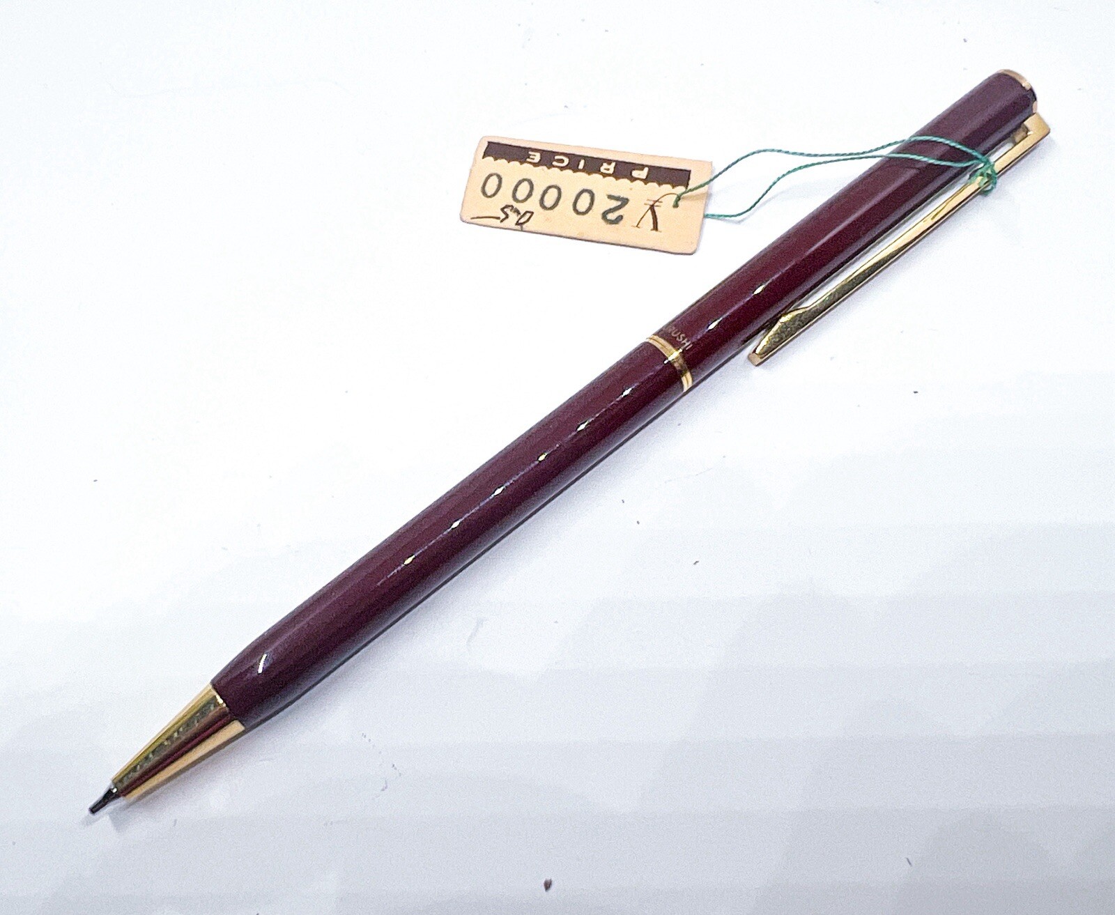 Mint pilot grandee Burgundy Brass Mechanical Pencil Double Twist retractable tip
