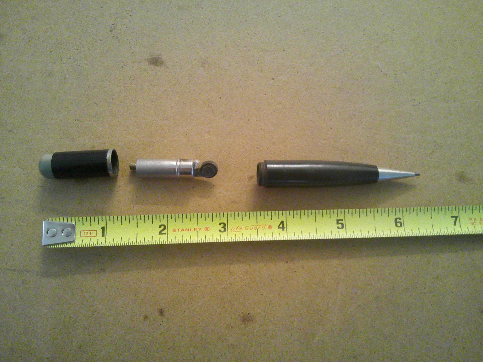 Unusual Vtg Antique Ebony Mechanical Golf Lighter Pencil VVGC Rare
