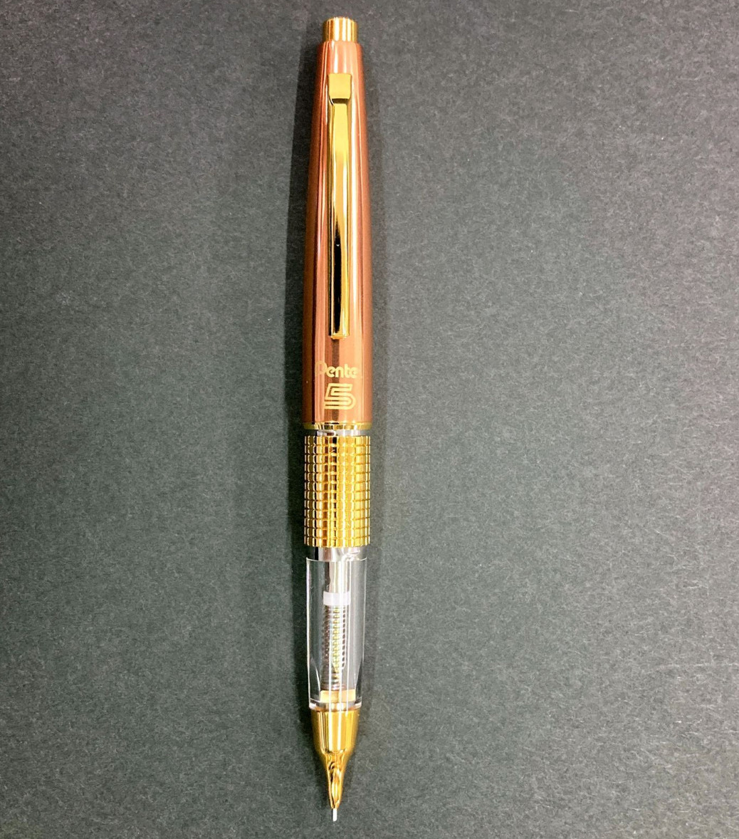 Pentel Kerry Mechanical Pencil Tokai Limited Bronze Clear Gold Trim 0.5mm Japan