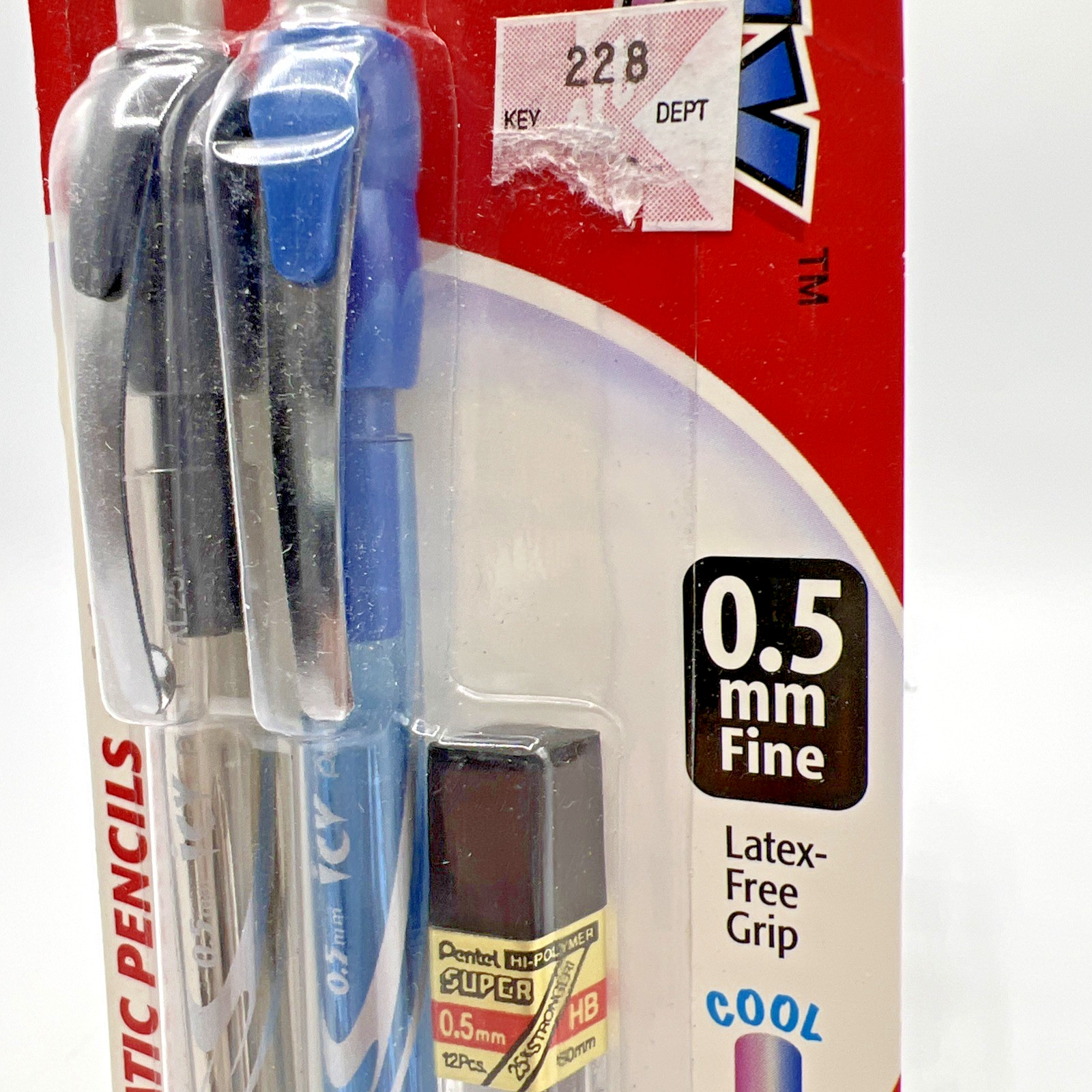 Pentel Icy Automatic Pencils 2 Pack Cool Barrels 0.5 mm Fine
