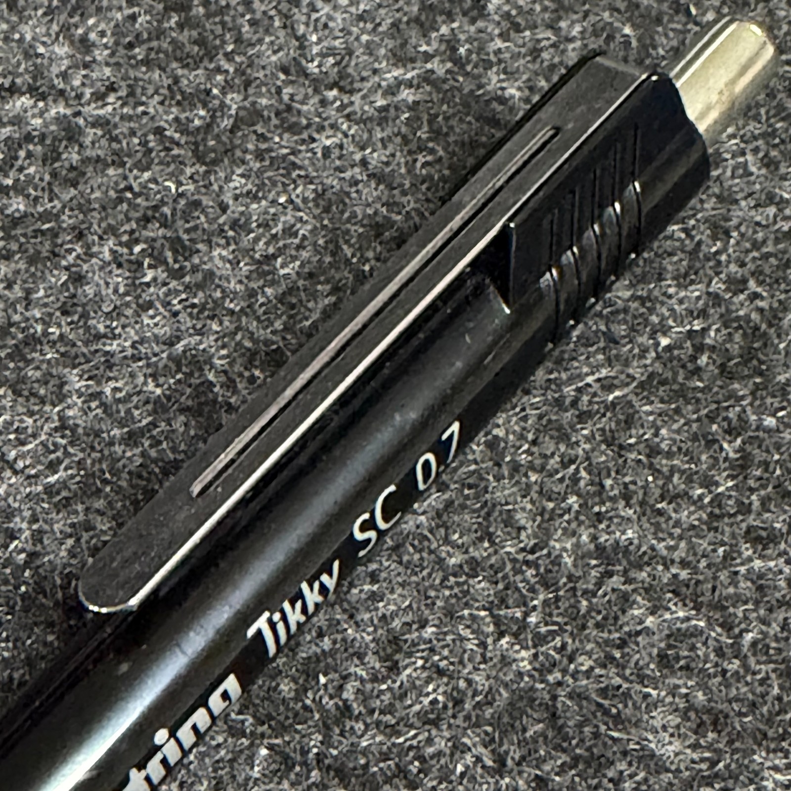 NOS Vintage rOtring Tikky SC 0.7 mm Black Retractable Sleeve Pencil Germany