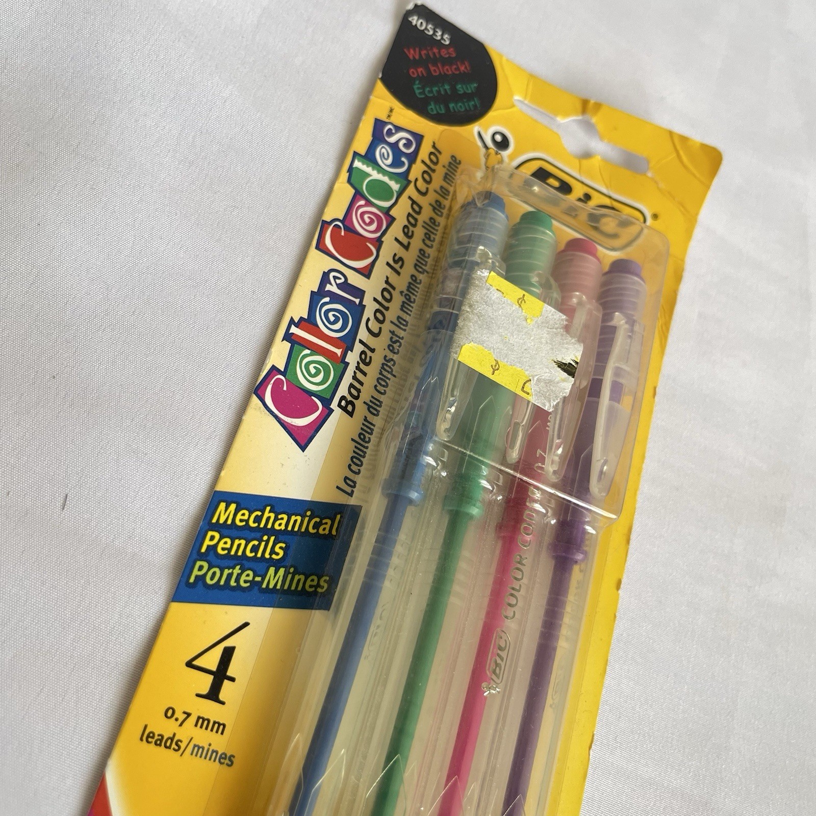 Vintage 2005 BIC Color Codes Mechanical Colored Lead Pencils 0.7mm Pocket Clip