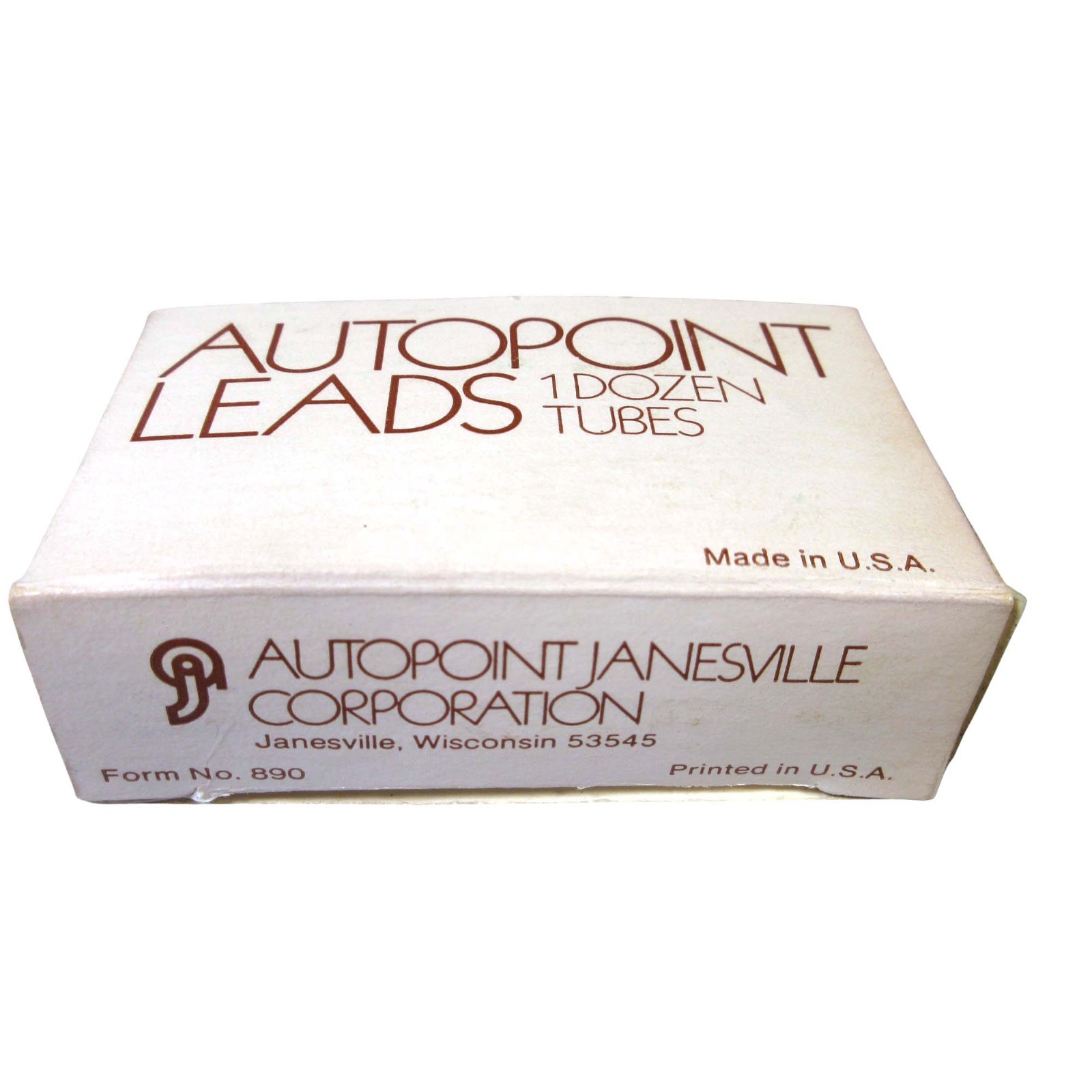 Vintage Autopoint Black Thin Leads Box of 12 Tubes .5 mm Hard 1-3/8 Inch