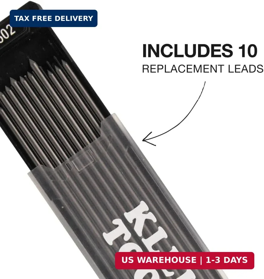 KLEIN TOOLS 80188 Skribes 2.8 mm Mechanical Carpenter Pencil with Built-In Sharp