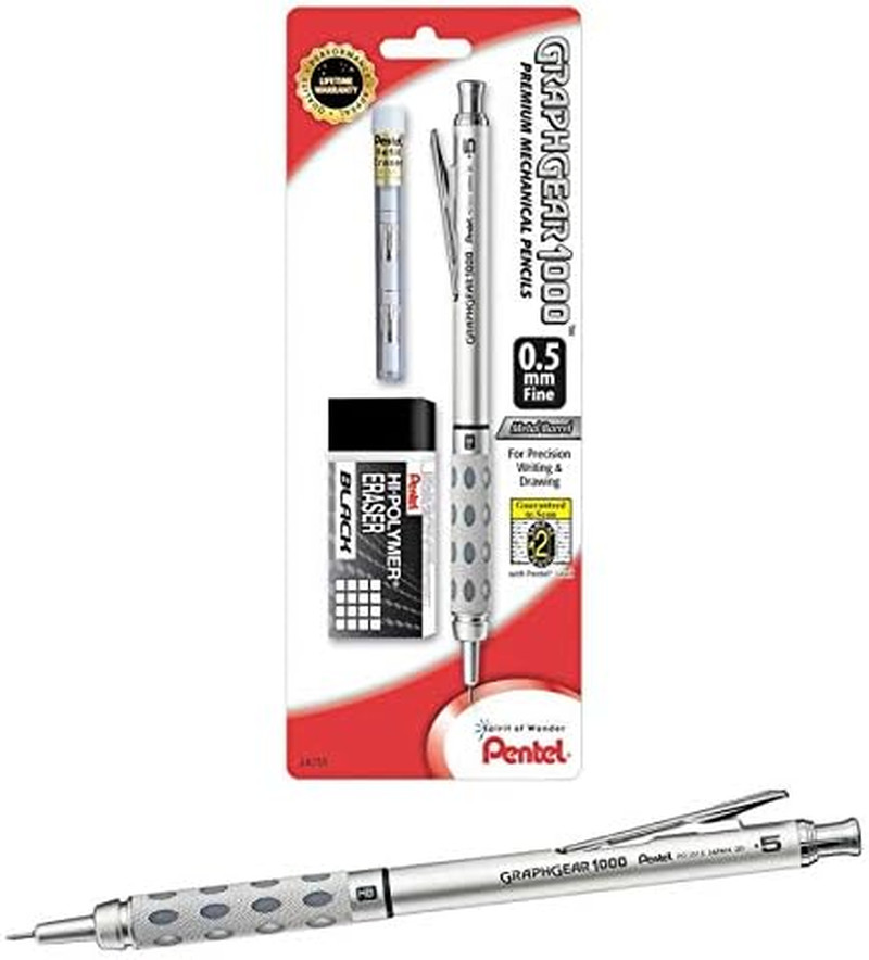 Portaminas GraphGear 1000 0.5 mm Kit Dibujo Profesional Minas Borrador PG1015