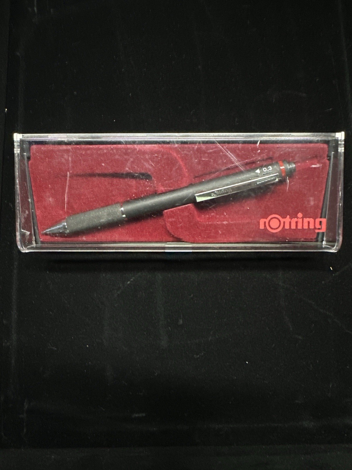 Rotring 600 0.5mm Black Mechanical Drafting Pencil Germany w/ Original Case