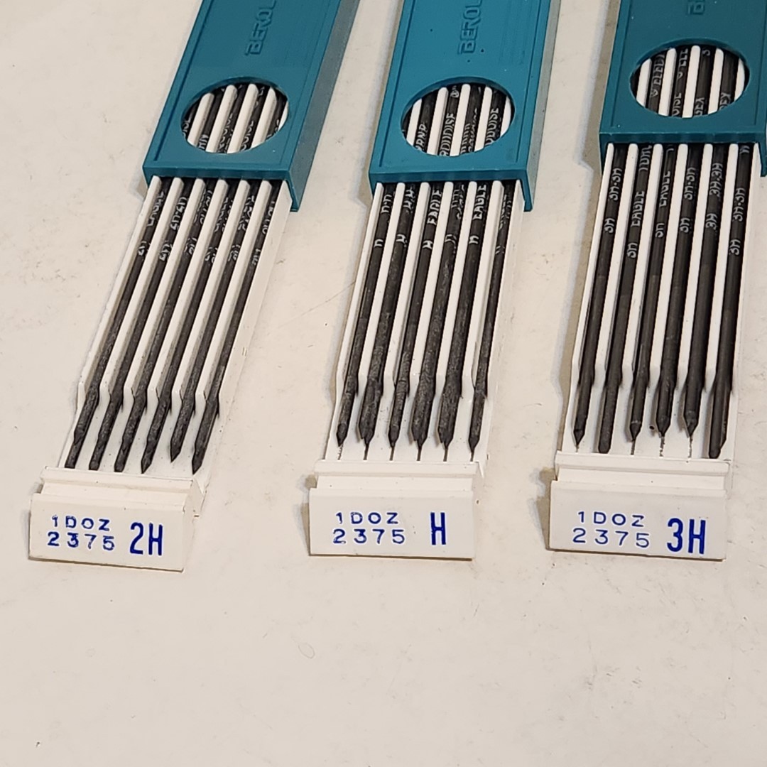 3 Boxes Berol Turquoise Eagle Drawing Leads H 2H 35H 29 Total Lead Refills 2375