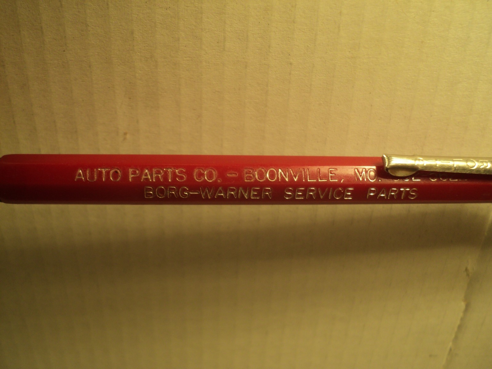 Vintage Durolite Mechanical Pencil Auto Parts Co Boonville MO 5-5/8″ Long USA