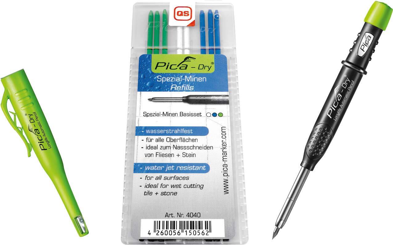 3030 + 4040 Dry Pen including Special Lead Base Set Carpenter’s Pencil Green …