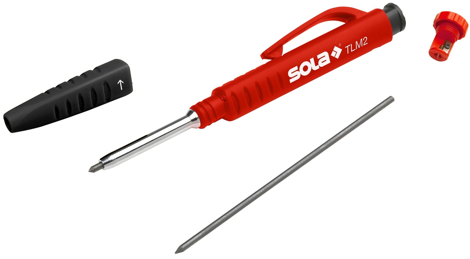 TLM2 Deep Hole Marker Construction Pencil Built-In Sharpener Graphite Woodwork