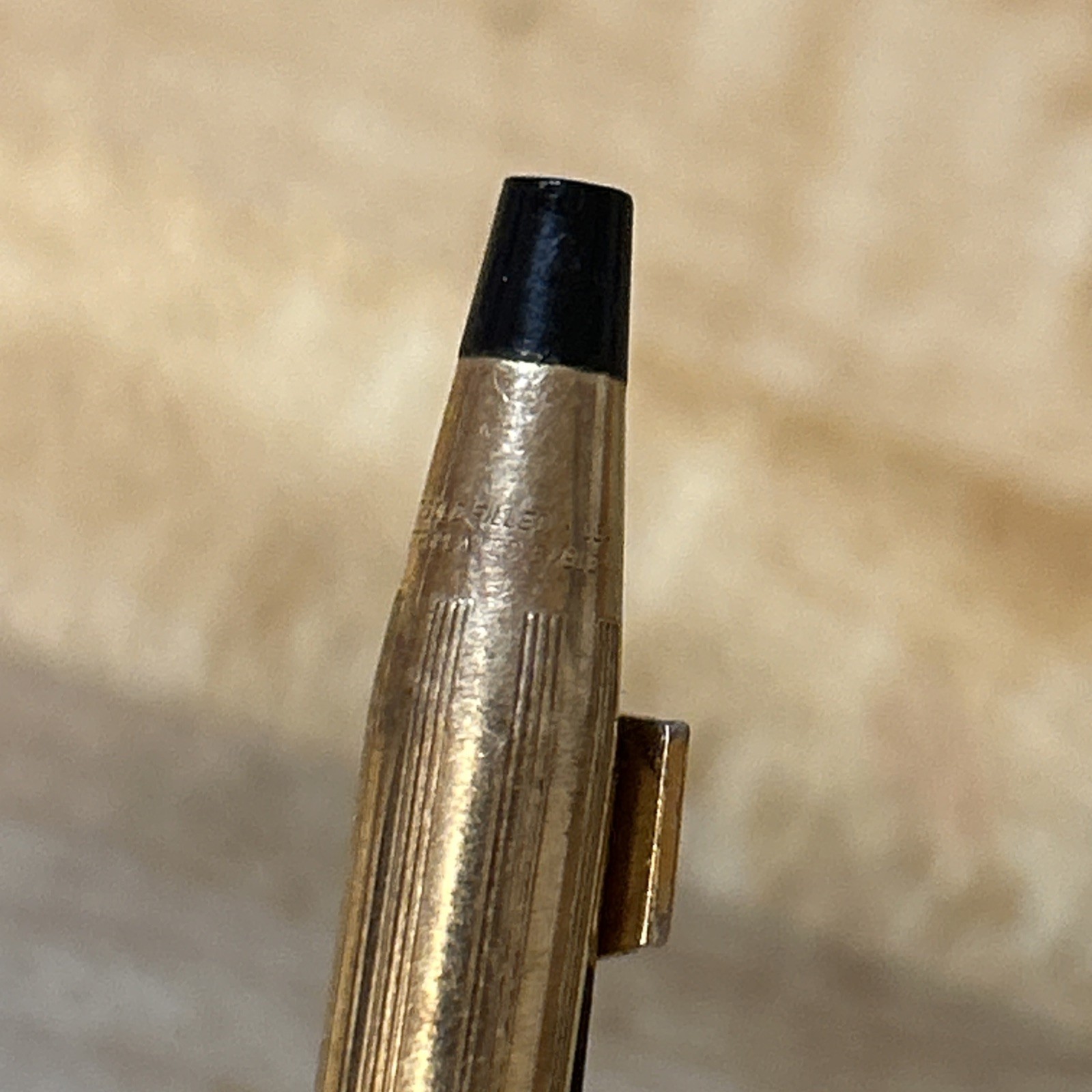 VTG Cross 10k Gold Filled Mechanical Pencil Twist Electroplated Chevron Logo Wks